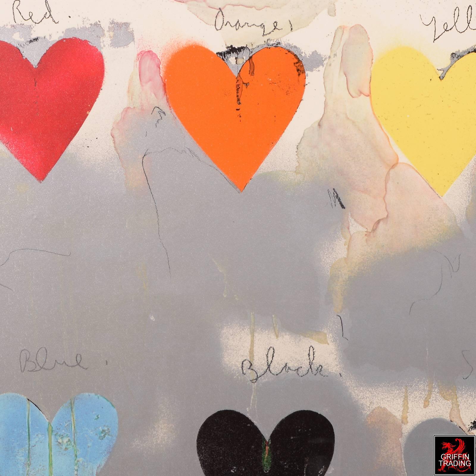 8 Eight Hearts Lithograph - Pop Art Print by (after) Jim Dine