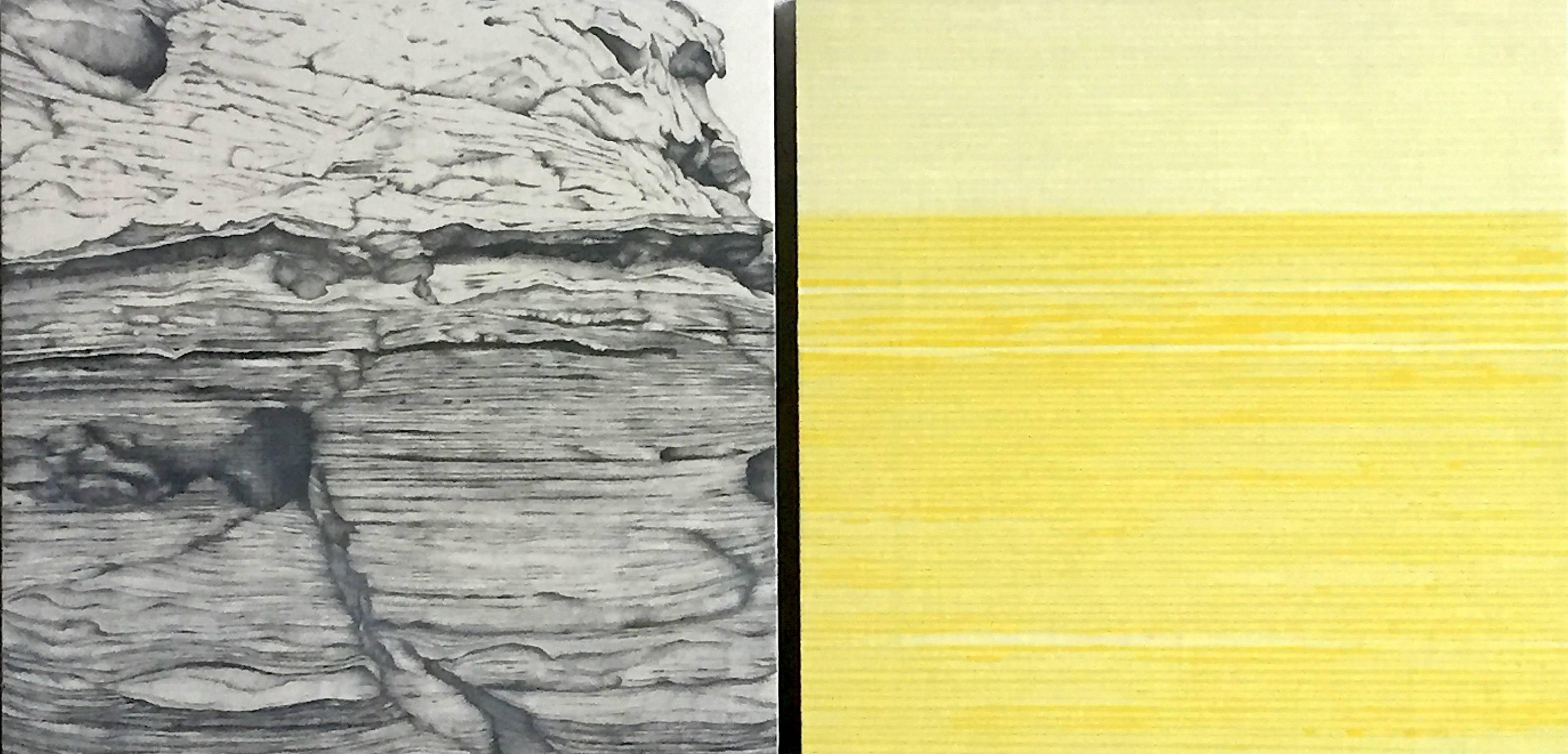Kiki Gaffney Abstract Painting - Ridges and Stripes