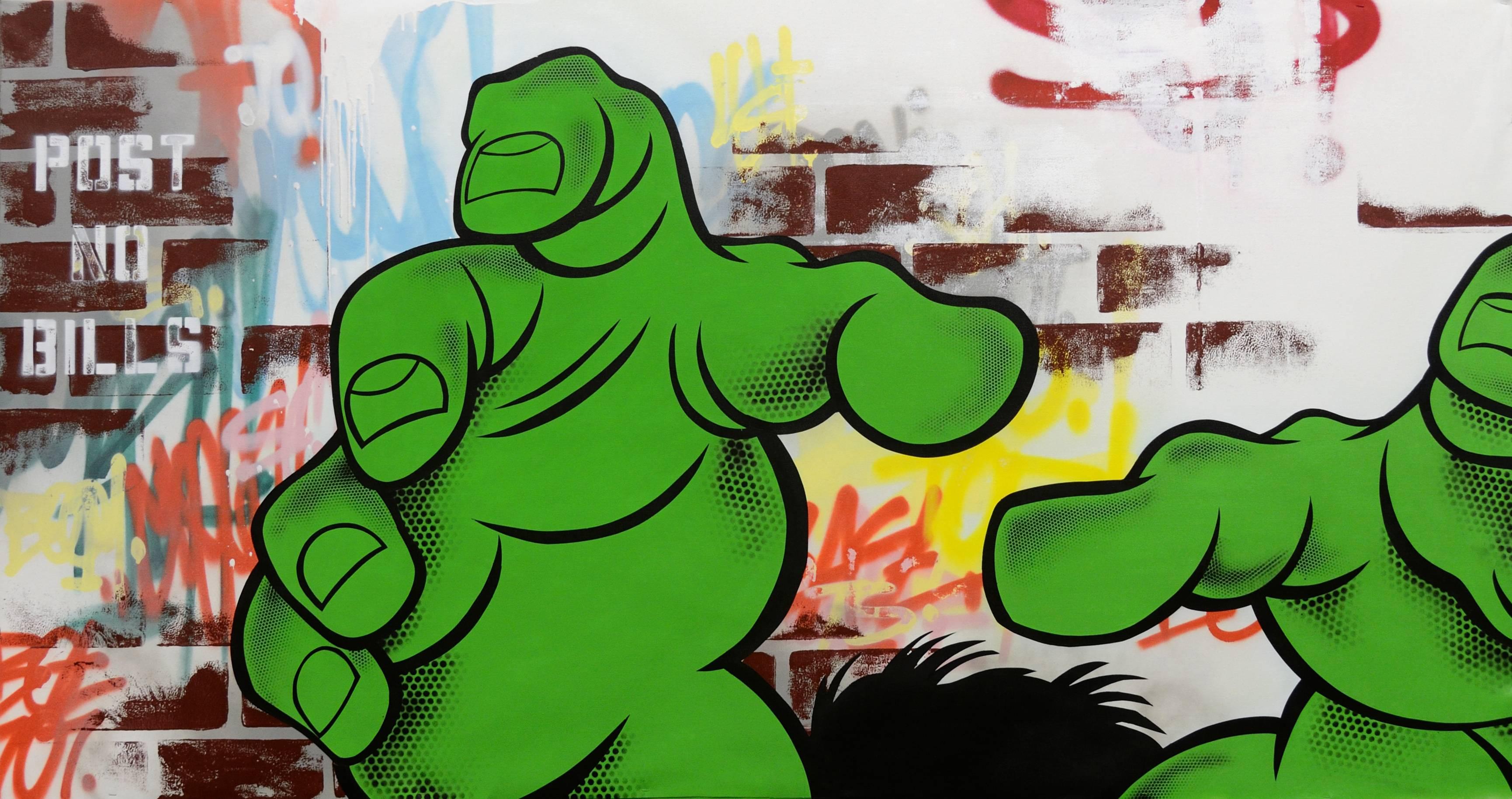 Seen Figurative Painting - Hulk Hands, 2013