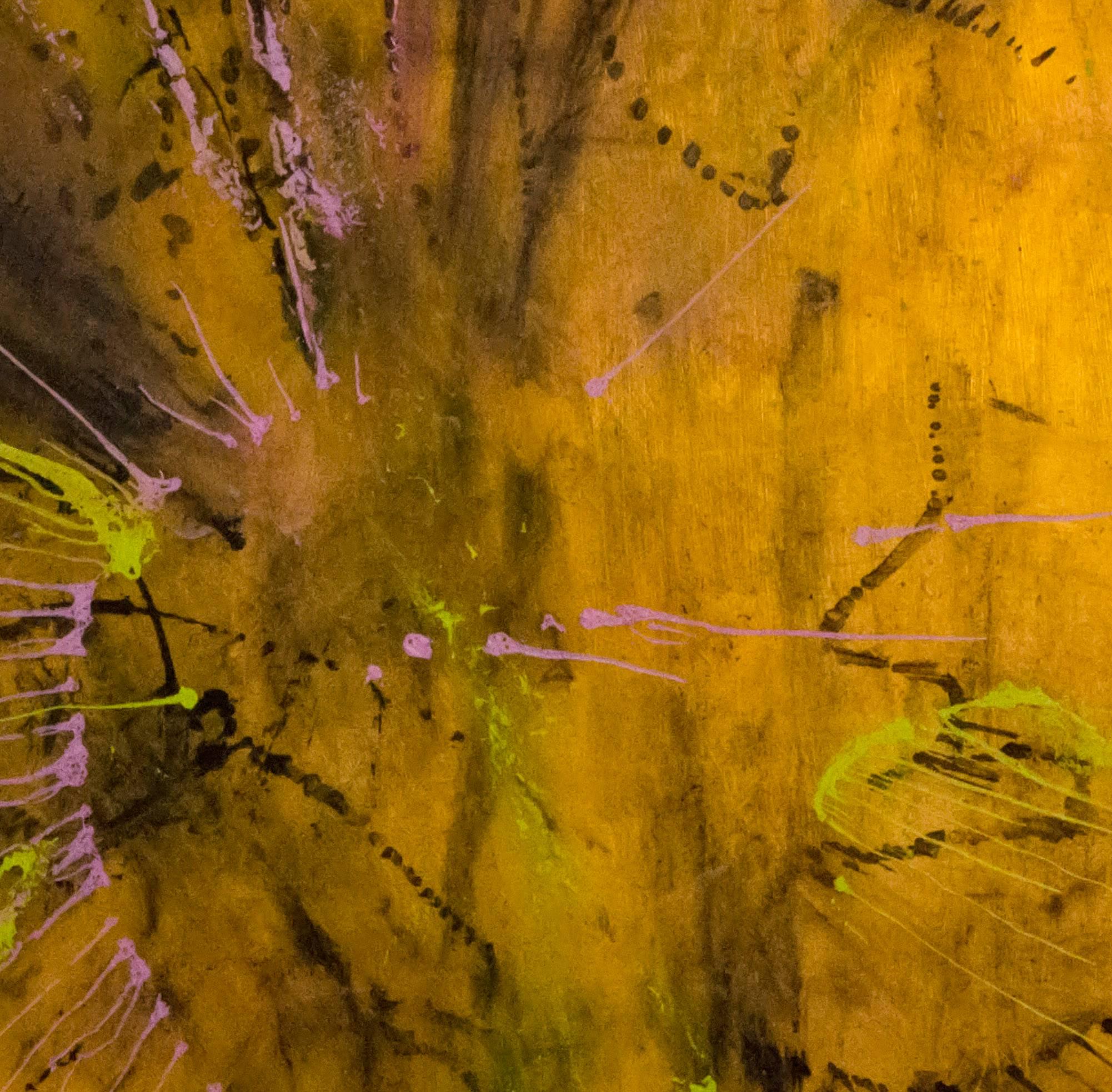 Aglow #1 by Aleta Pippin
Mixed Media: copper leaf, colored resin on Maple panel
36