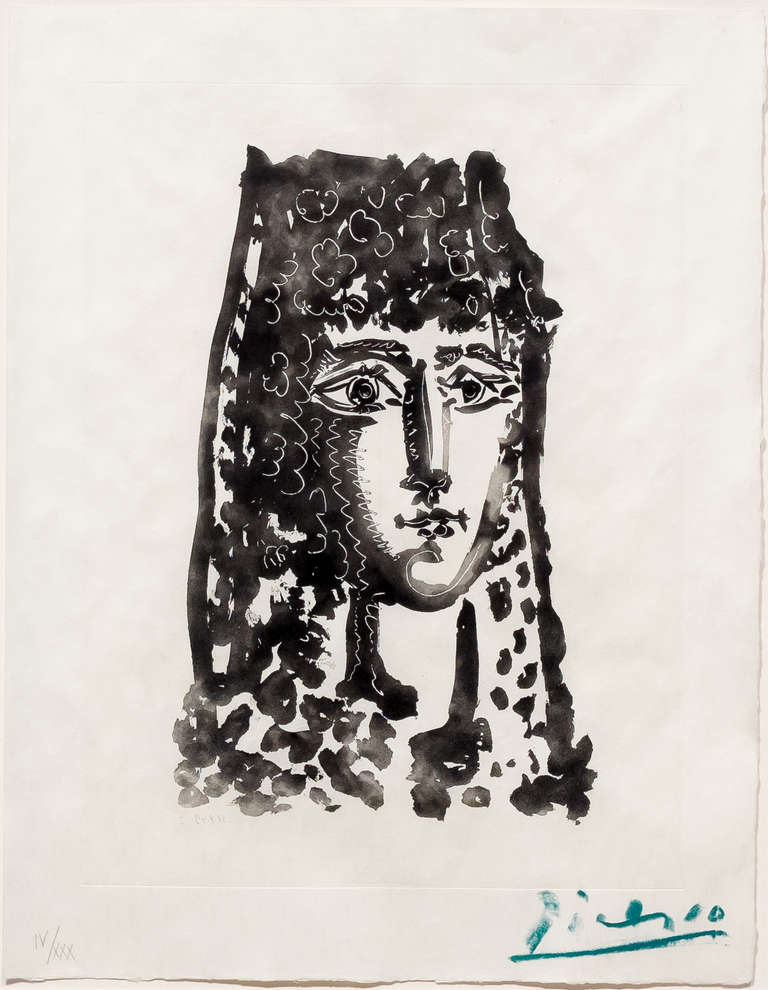 Femme a la Mantille: Carmen, from Le Carmen des Carmen - Print by Pablo Picasso