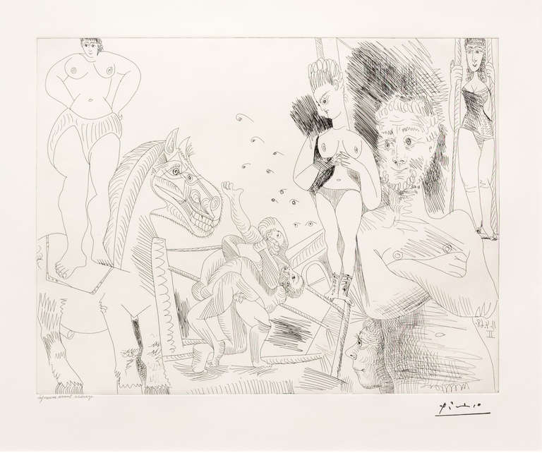 Cirque et Catch, from the 347 Series, 11 April, 1968 - Print by Pablo Picasso