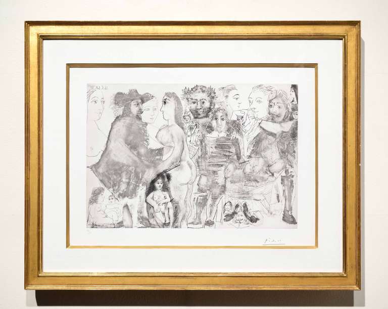 Mousquetaire, Attable avec un Jeune Garcon Evoquant sa Vie, 1968 - Modern Print by Pablo Picasso