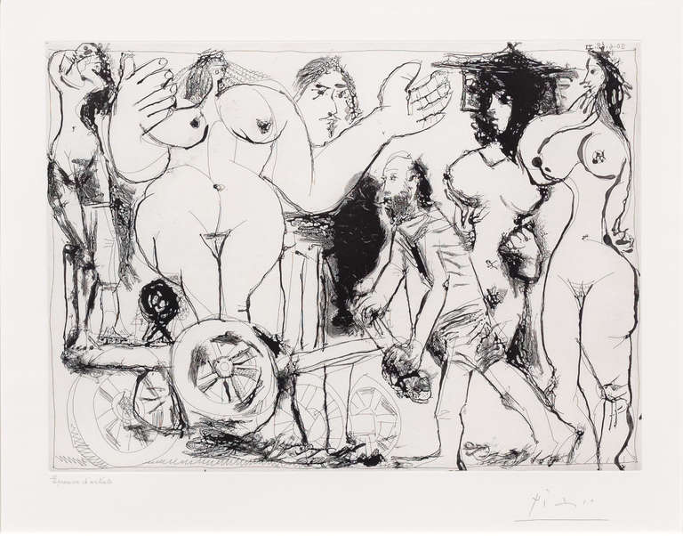 Demenagement, ou Charrette Revolutionnaire from the 347 Series, 1968 - Print by Pablo Picasso