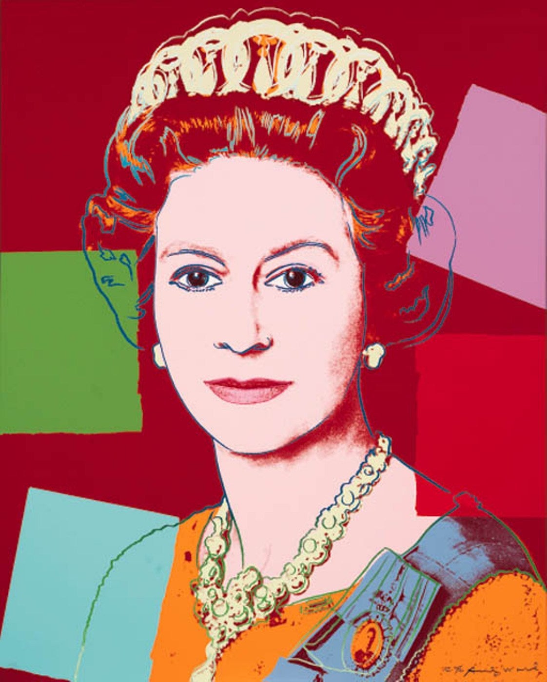 Queen Elizabeth II of the United Kingdom (II.334A) - Print by Andy Warhol