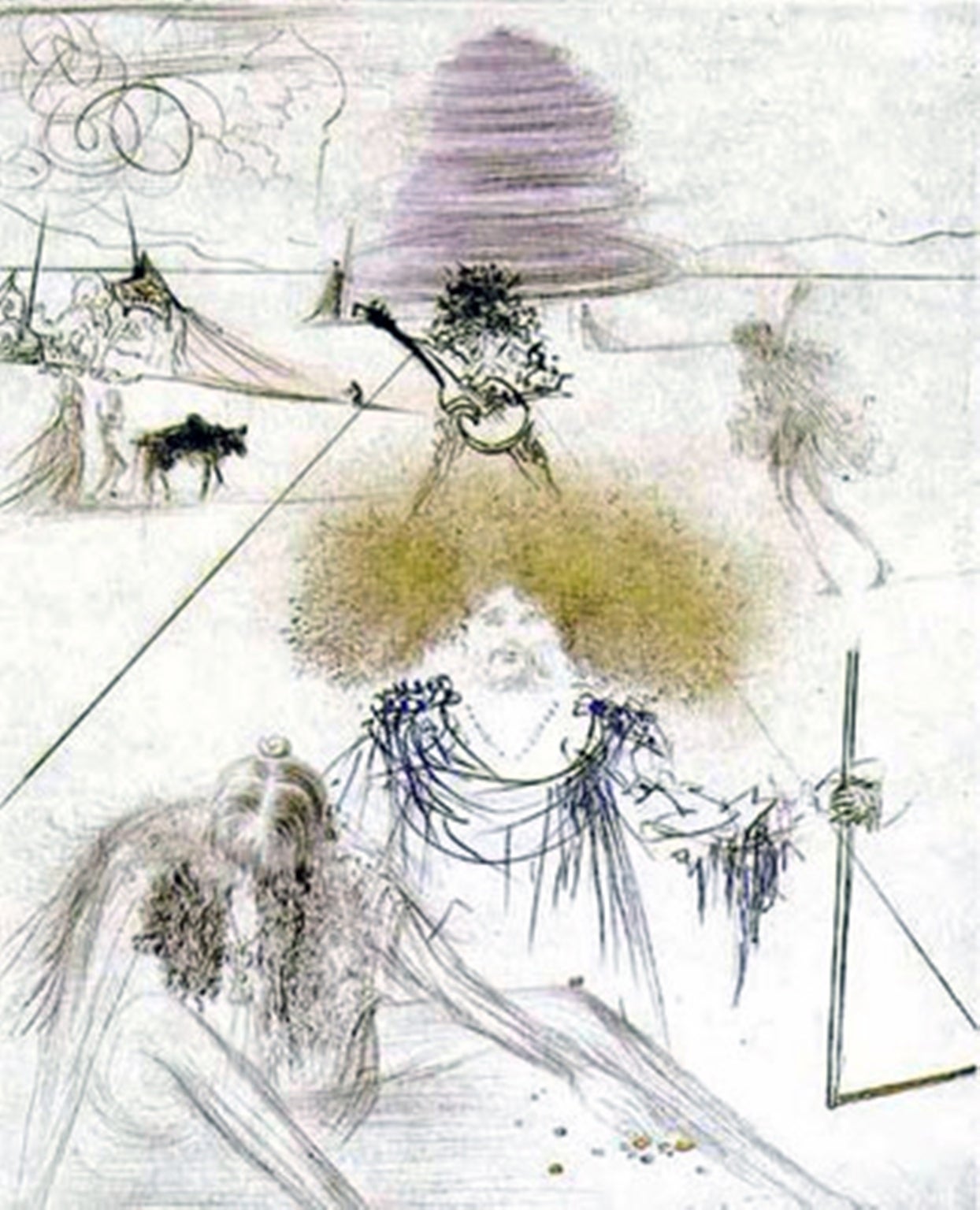 Le Vieux Hippie (The Old Hippie) - Print by Salvador Dalí