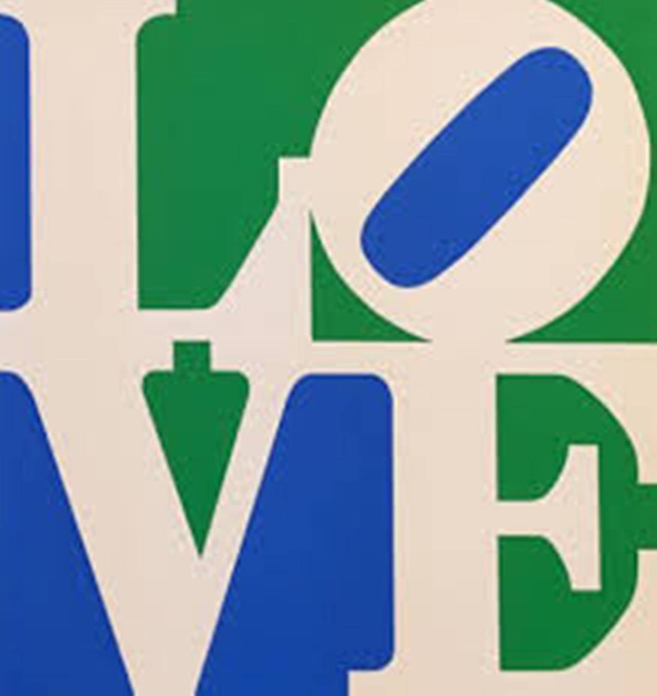 LOVE (White Green Blue) - Print by Robert Indiana
