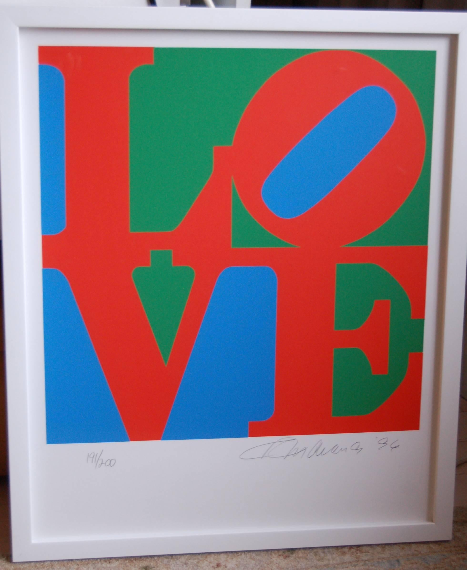 LOVE (Blue Red Green) - Pop Art Print by Robert Indiana