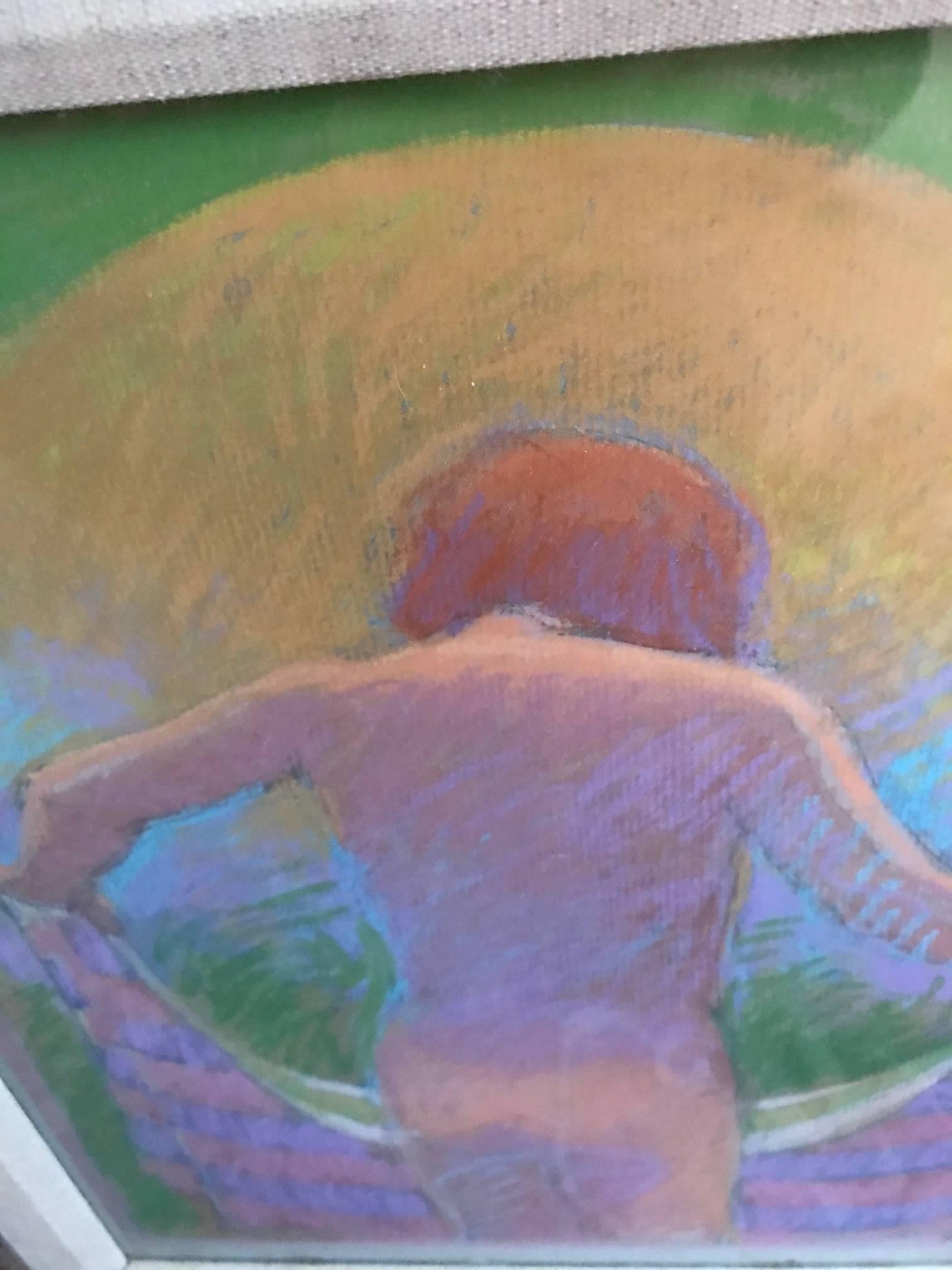 Abstract Modern Pastel Tonal Nude Figurative - Painting by William Anzalone