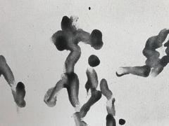 Black and White Figurative Abstract Painting