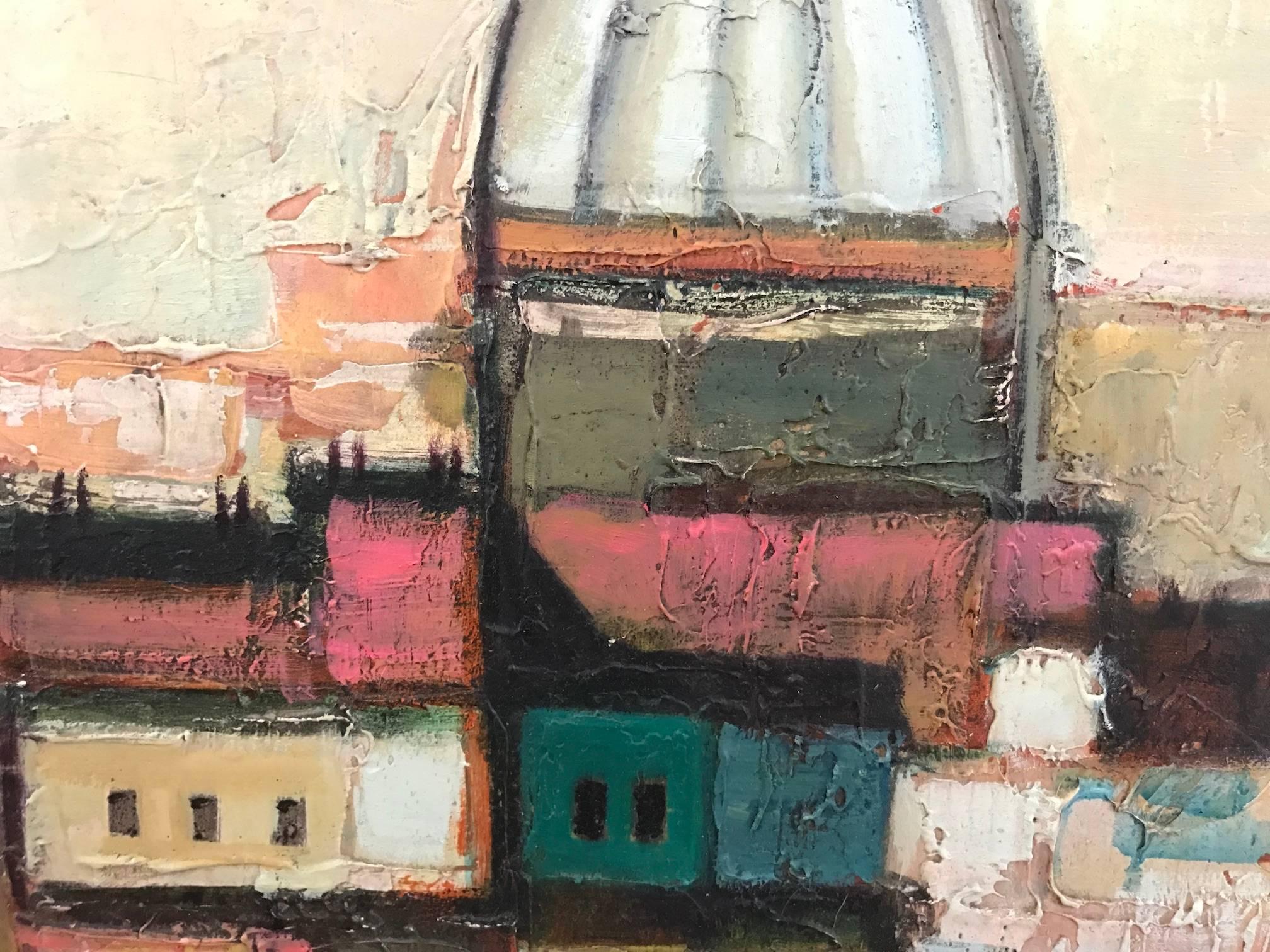 Early David Adickes Abstract Cityscape, 1960s 2