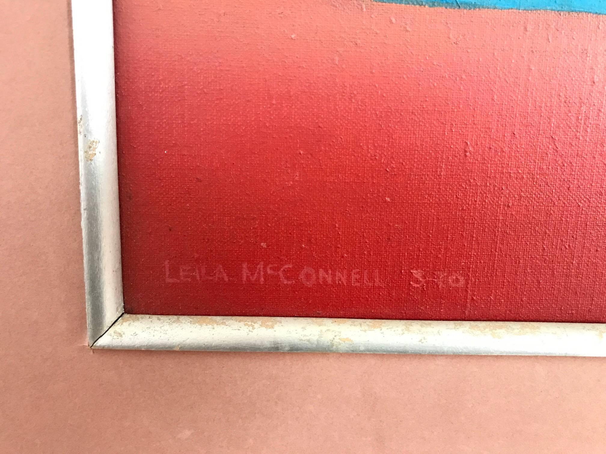 Leila McConnell- Abstract Red Painting 1