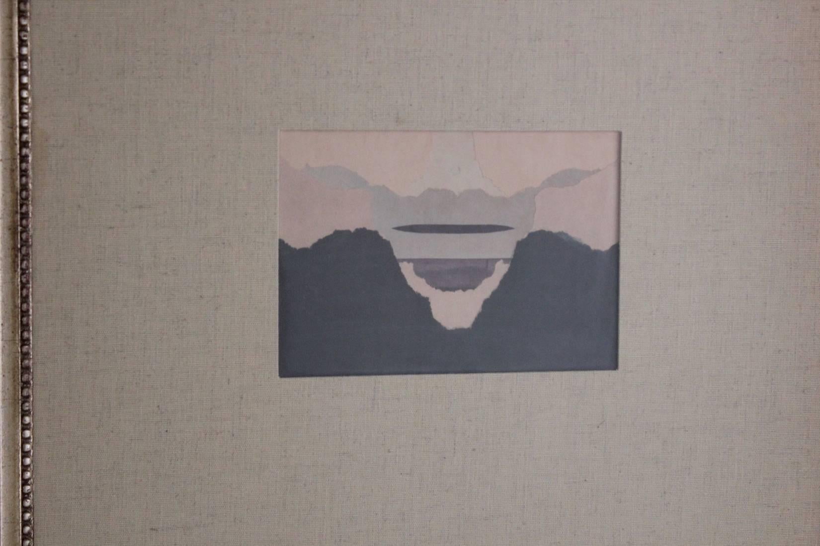 Cuadríptico - Técnica Mixta Abstracta, Paisaje Collage en venta 6