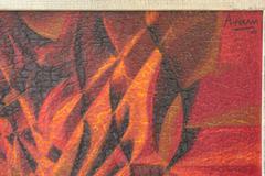Red, Orange, and Black Paris Abstract Painting