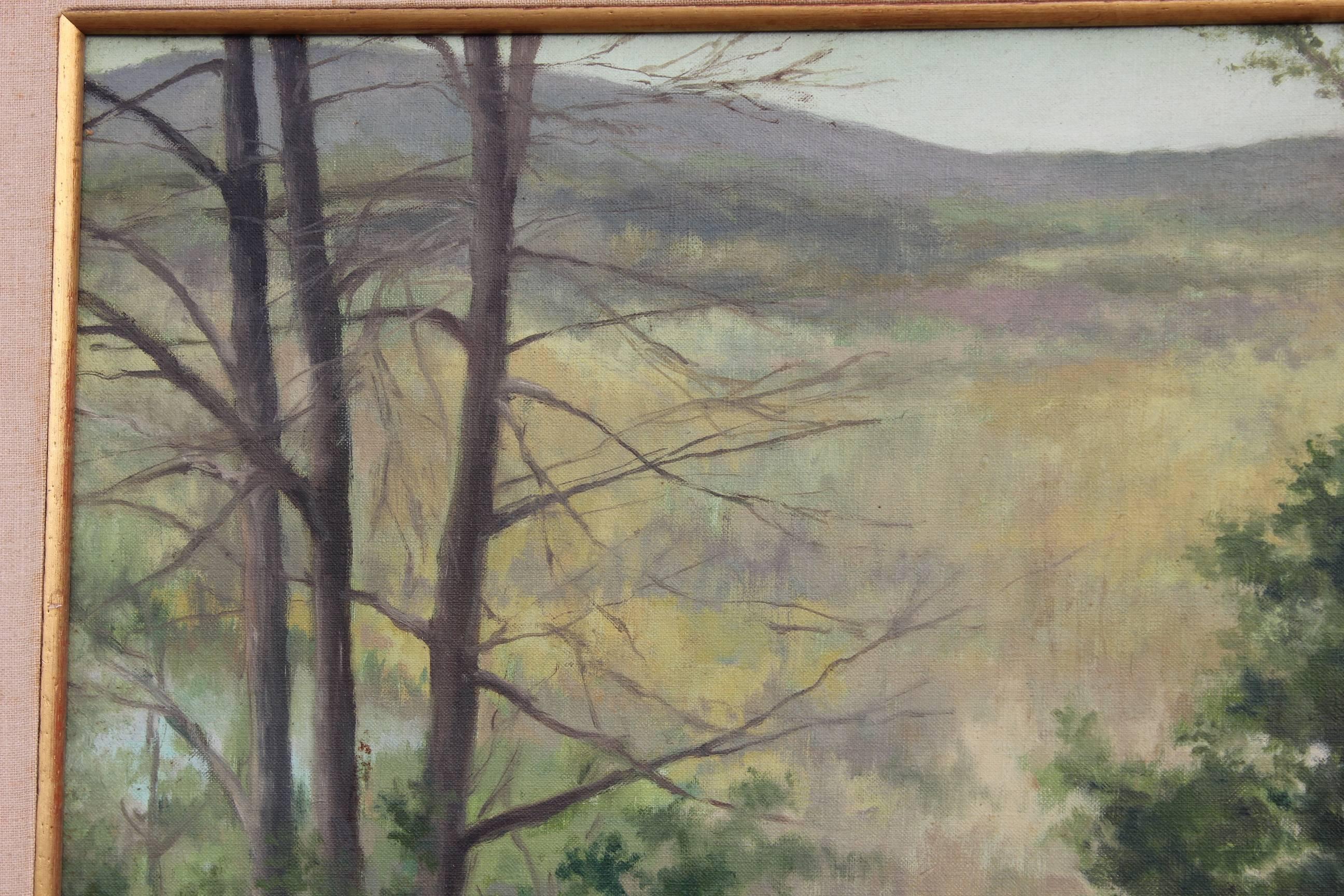 Exuberante paisaje verde del artista de Houston Henri Gadbois titulado 