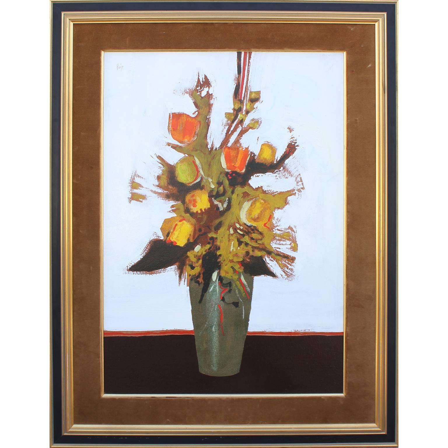 Modern Abstract Impressionist Floral Still Life