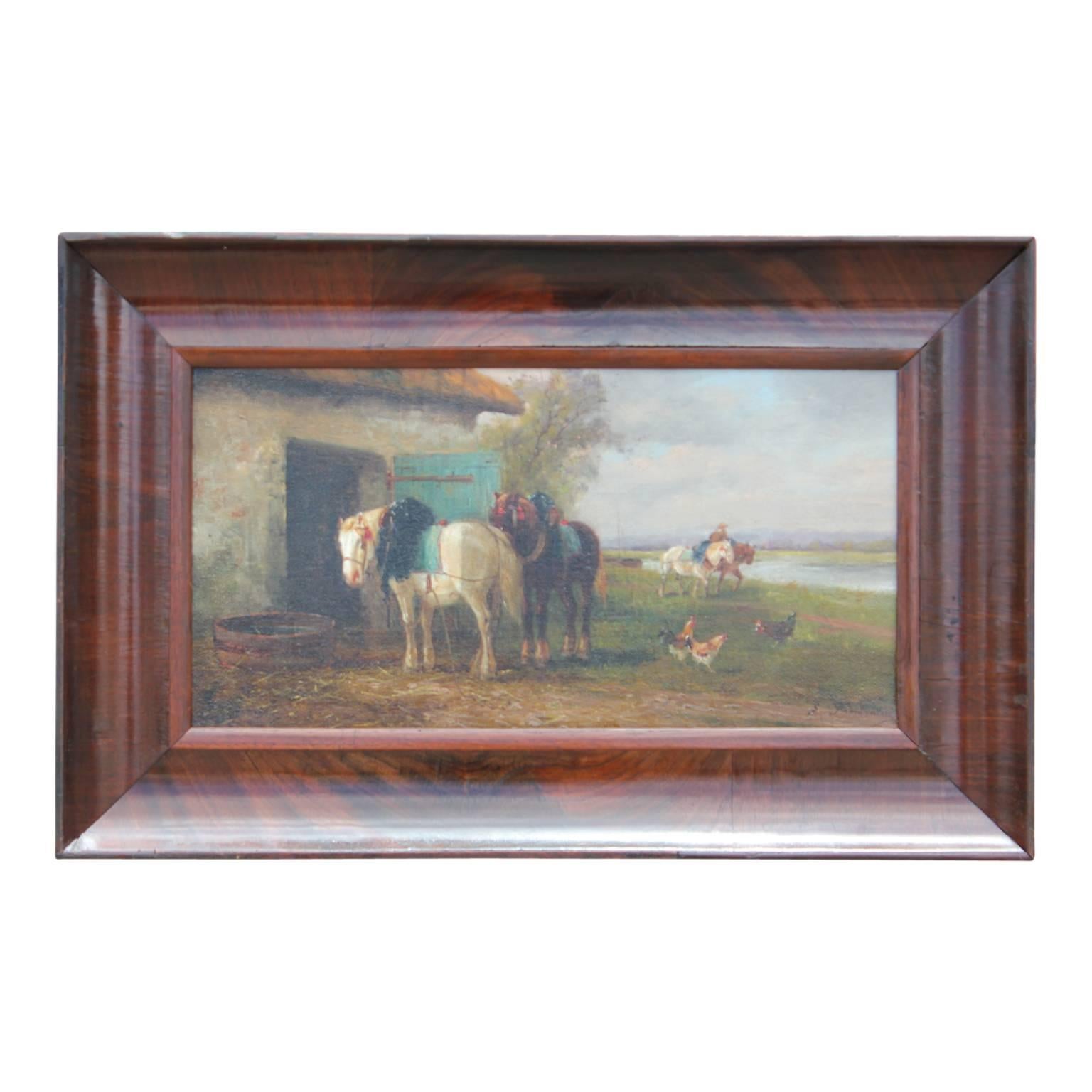 Two Horses with a Landscape