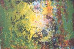 Green and Yellow Horse Lithograph Edition 93 of 120