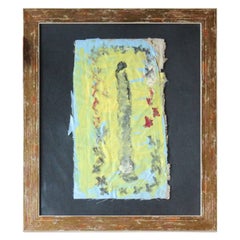 Vintage Tall, Figurative, Abstract Portrait of a Woman in Blanket