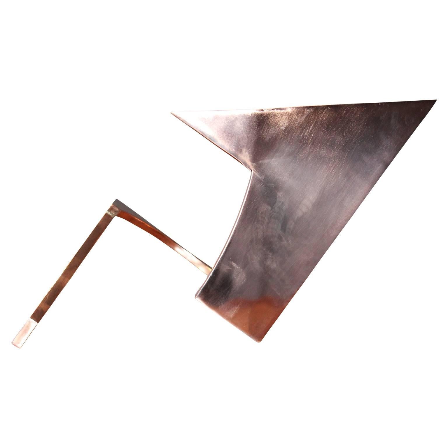 Geometric Abstract Copper Sculpture  For Sale 1