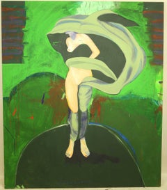 "Millennium #7", Massive Surrealist Female Nude Painting