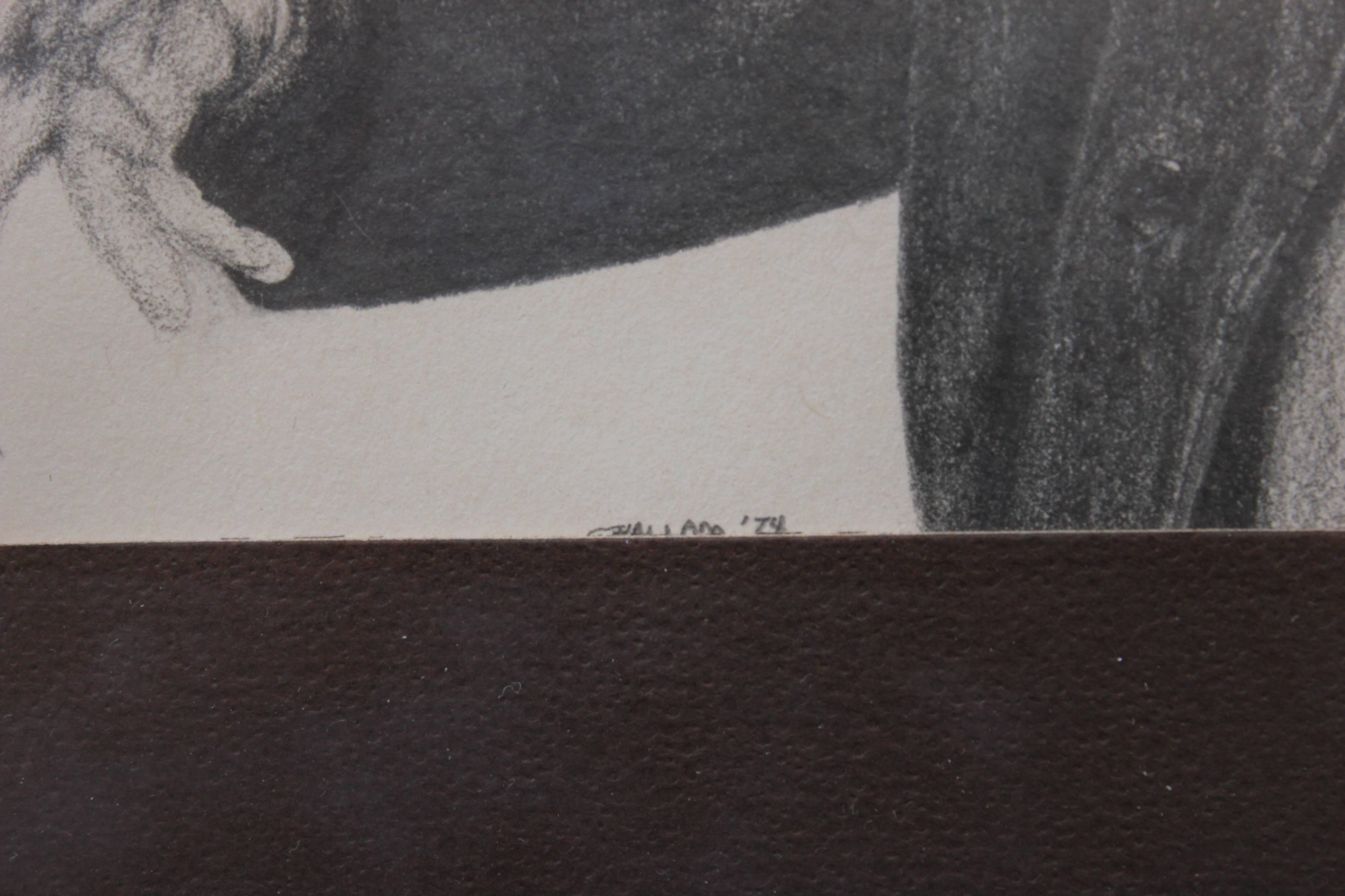 Portrait Sketch of Bearded Man (Moderne), Art, von C. Hallam