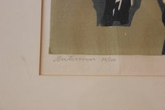 "Autumn" Cubist Style Woodblock Print Edition 10/100