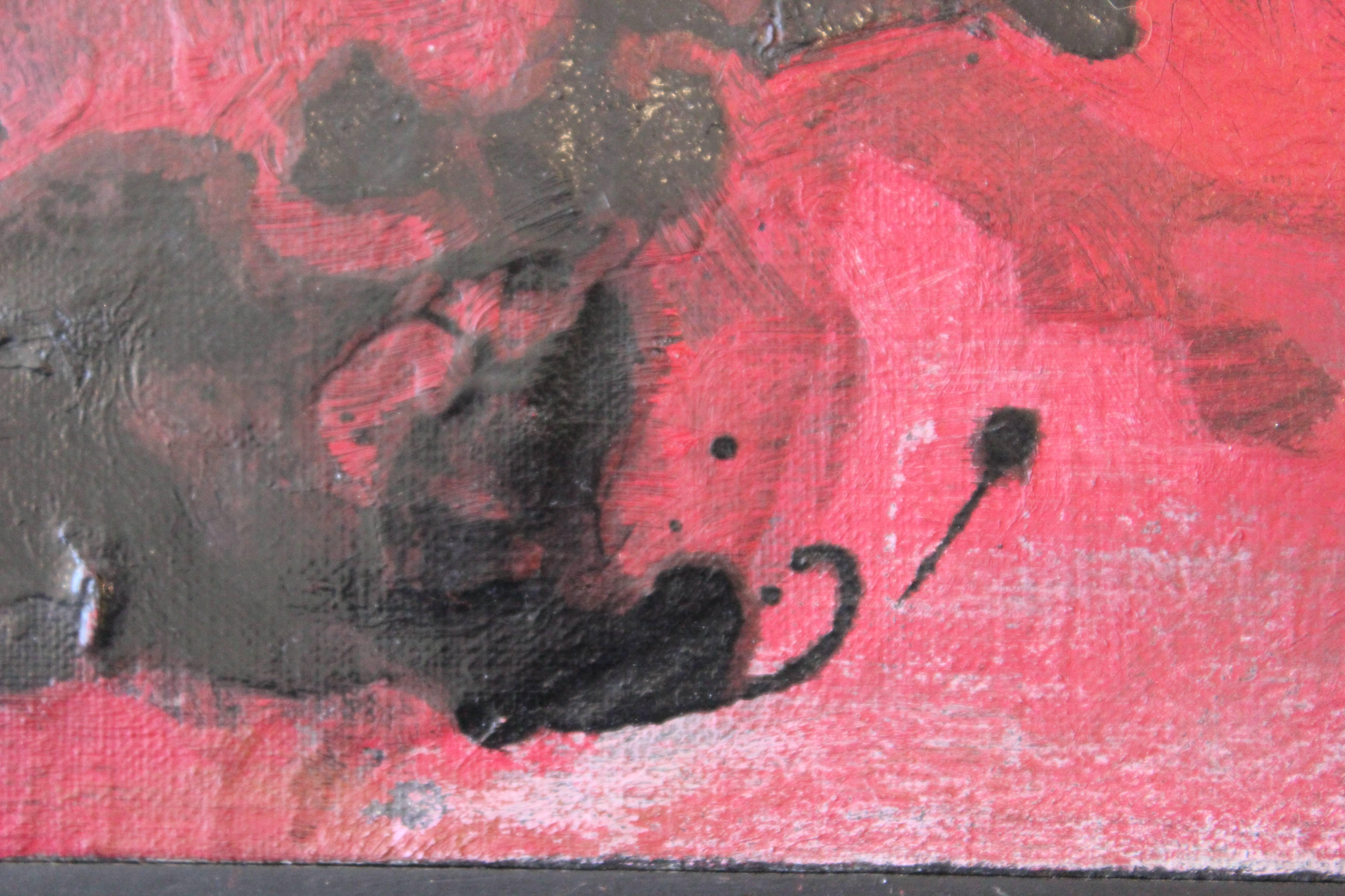 Pittura astratta rossa e nera - Abstract Painting Grigio di Unknown