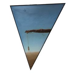 Vintage Don Lagerberg Surreal Triangular Painting