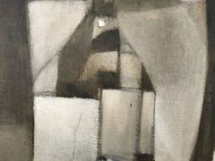 "Pittura ad olio cubista "Natura morta grigia