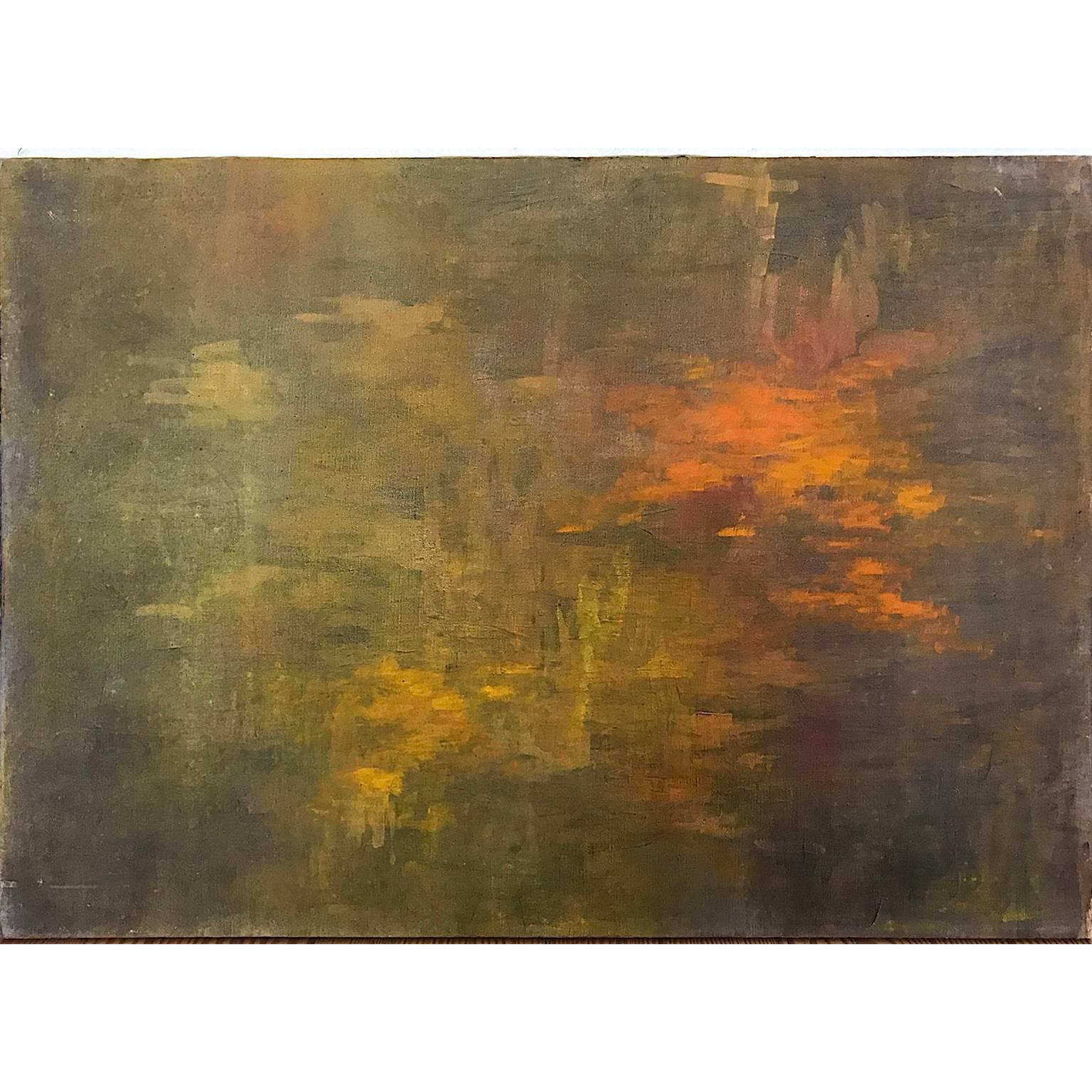 William Anzalone Abstract Painting – Texas Sunrise Abstract Impressionist Painting