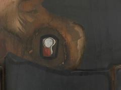 Pittura mista grigia su legno Wood