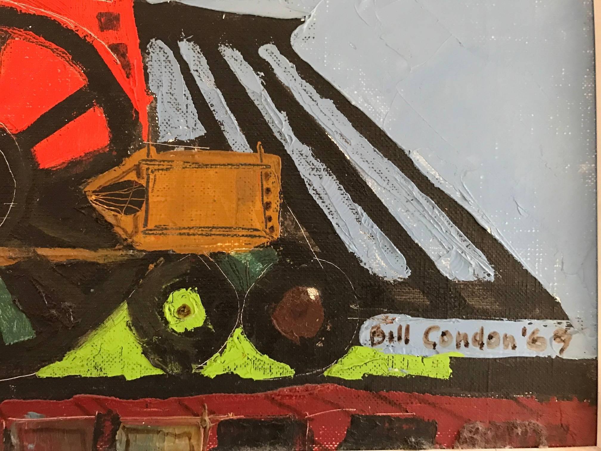 abstract train art