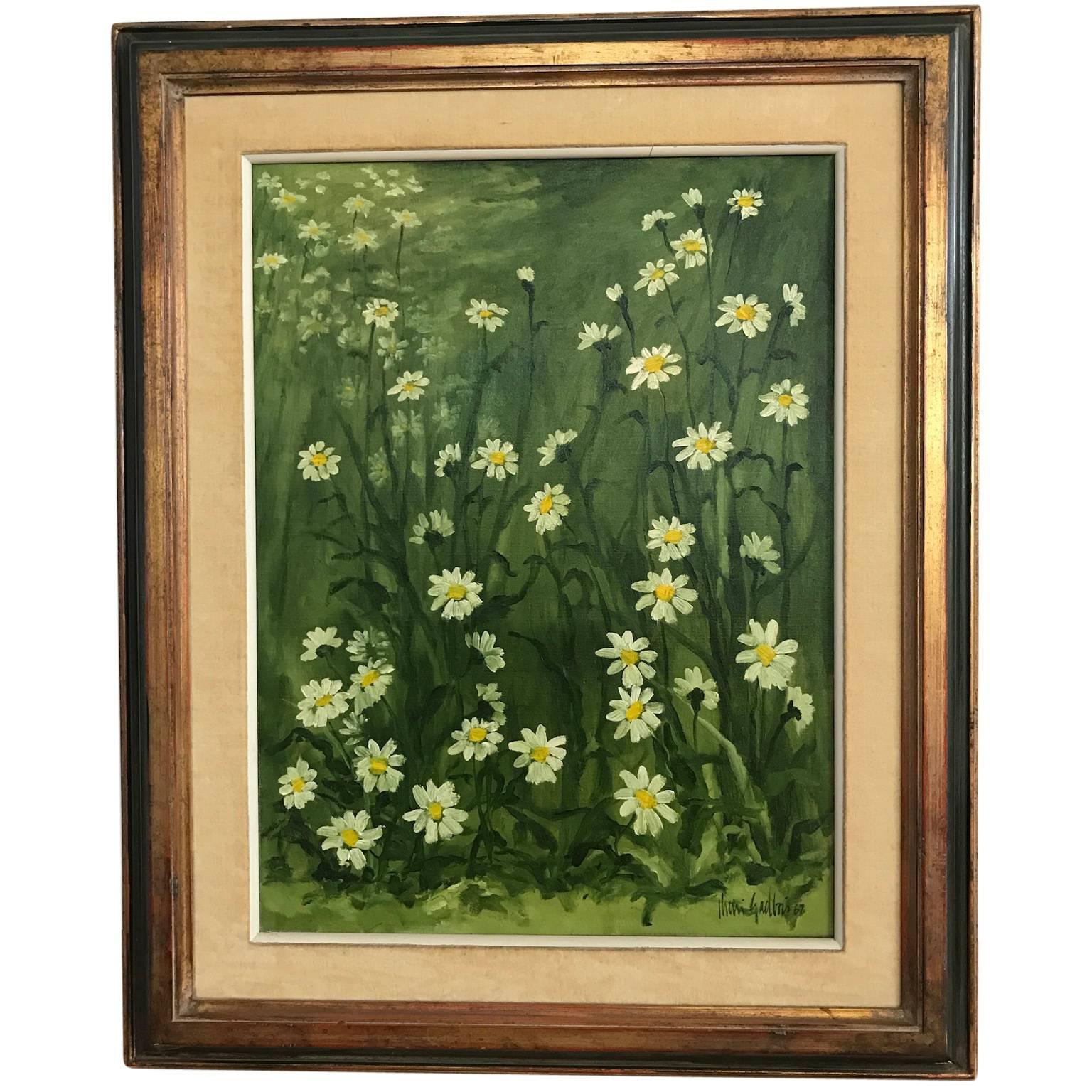 Henri Gadbois Still-Life Painting - Texas Still Life Flower Painting of Daisies