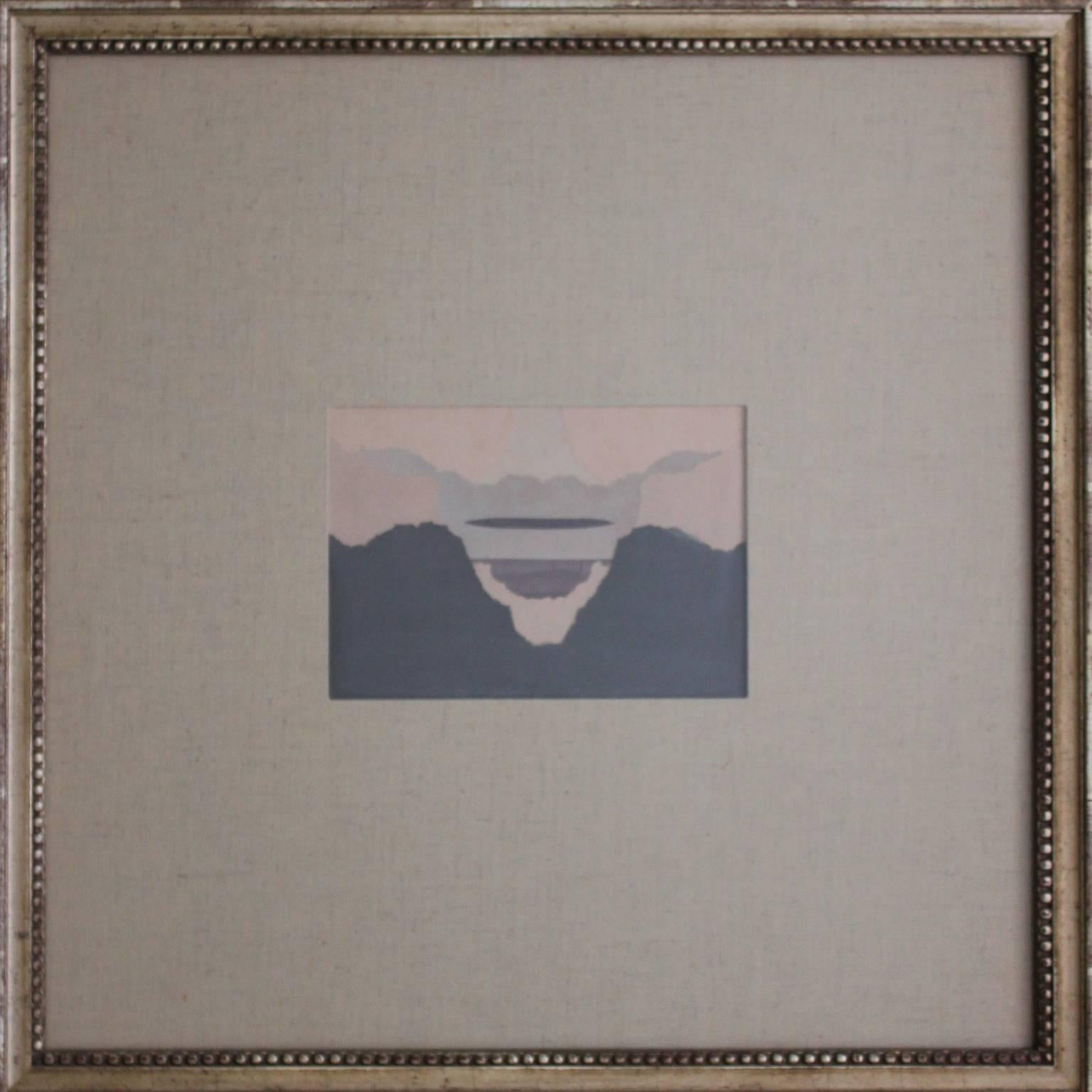 Cuadríptico - Técnica Mixta Abstracta, Paisaje Collage en venta 5