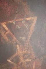 Red and Yellow Triangular Abstract Painting