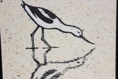 Drinking Bird Block Print