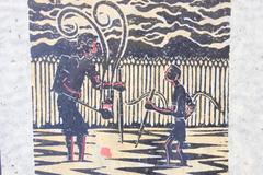 Flounderers Block Print