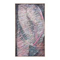 « Untitled », expressionniste abstrait, peinture à l'huile colorée