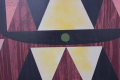 Large Pink Geometric Painting