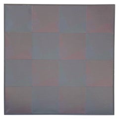 Vintage "Pythagoras 1", Massive, Abstract Checkered Painting
