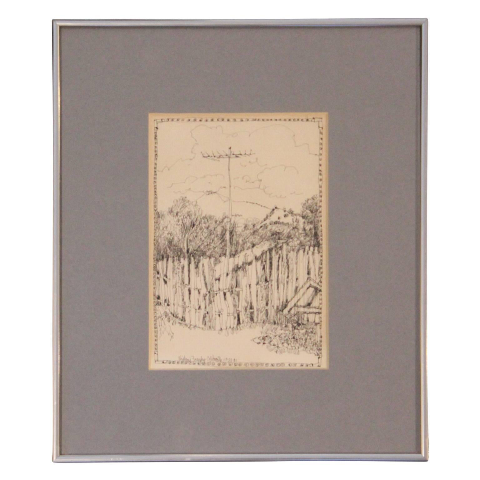Charles Pebworth Abstract Drawing - Landscape Sketch for the Shidoni Foundry, 10-23-81