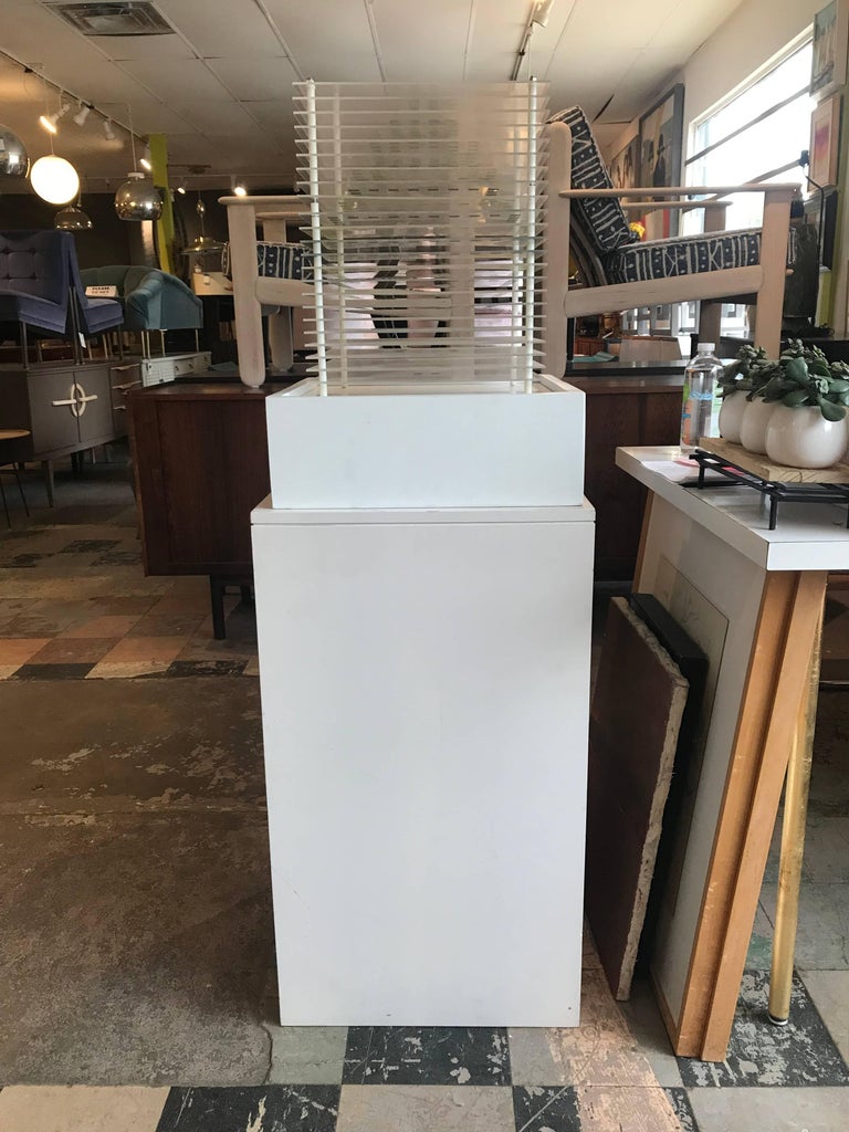 R. Michael Reed Geometric Plexiglass Sculpture w/ Pedestal Display