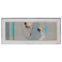 "Time Ways XVIII 5/56" Wide Neutral Mixed Media