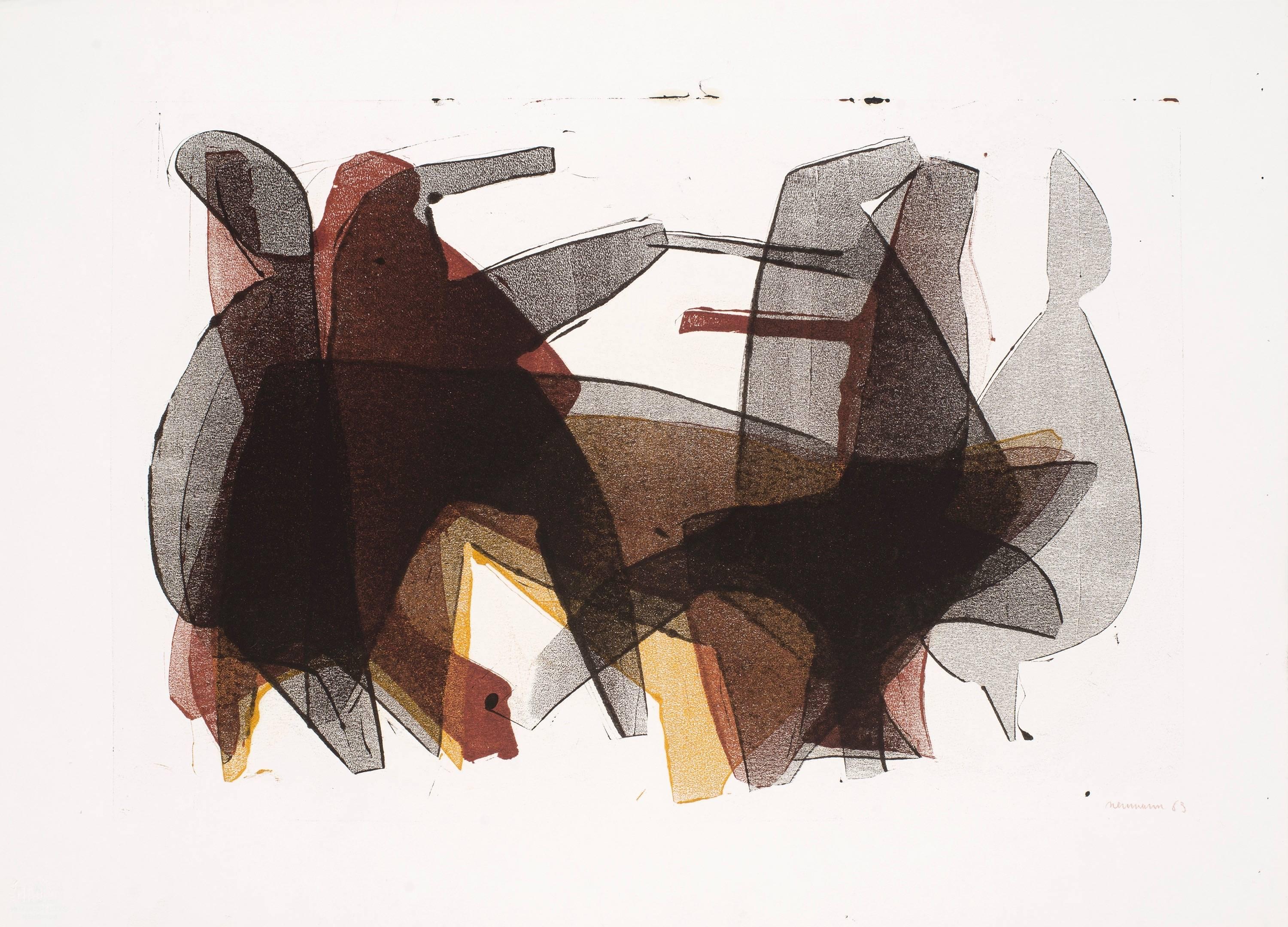 Otto Neumann Abstract Print - Estate No. 072040