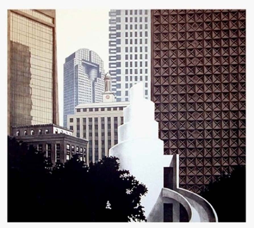 Richard Haas Interior Print - Dallas Skyline