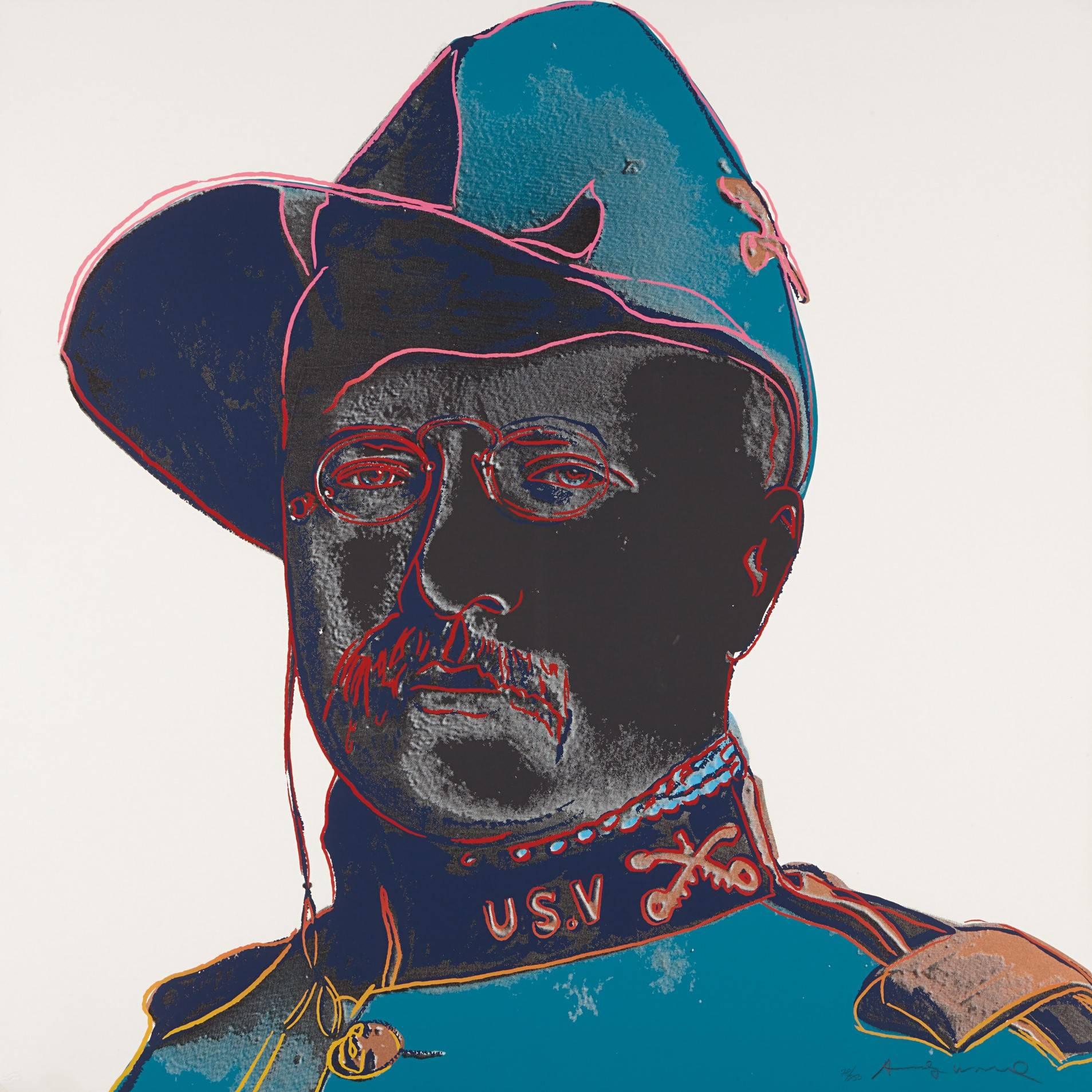 Andy Warhol Portrait Print - Teddy Roosevelt