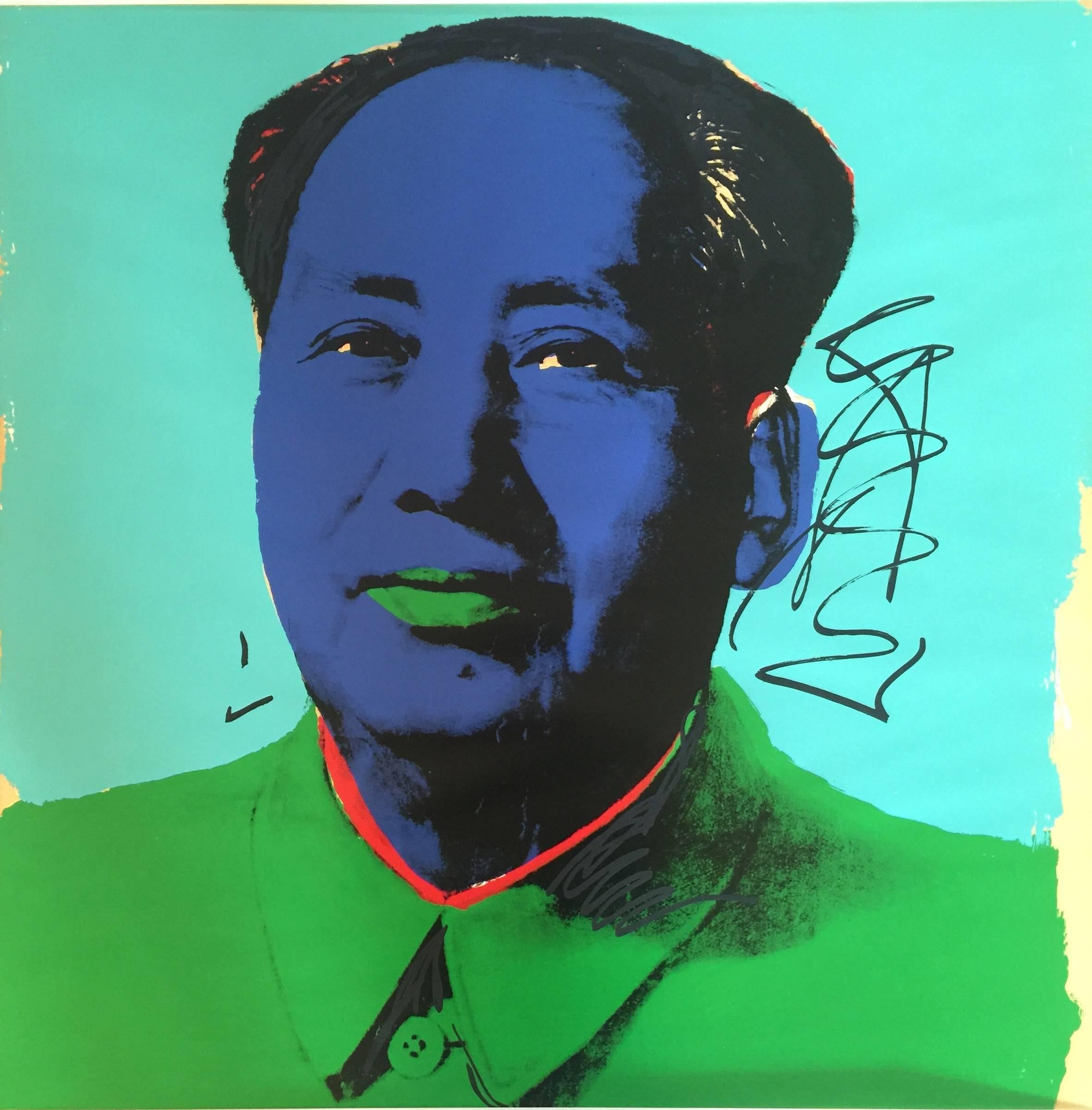 Andy Warhol Portrait Print - Mao #99