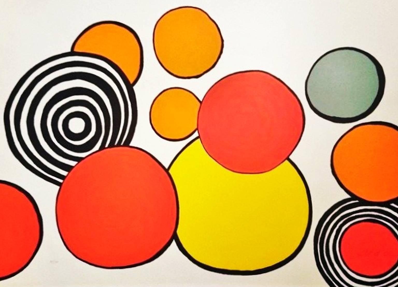 Alexander Calder Abstract Print - Composition aux Cercles