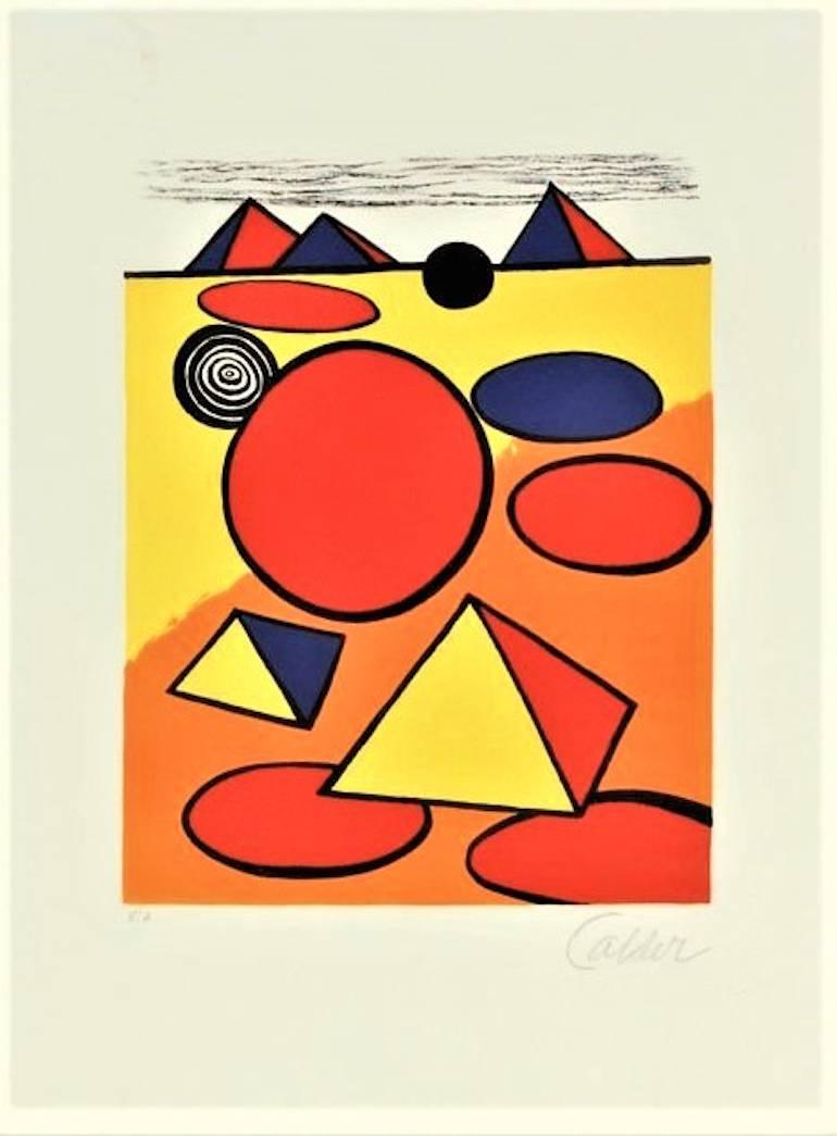 Le Petite Pyramids - Print by Alexander Calder
